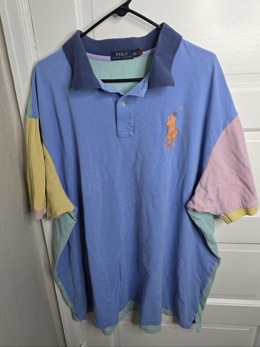 Polo Ralph lauren colorblock pastel Polo shirt 4XLT